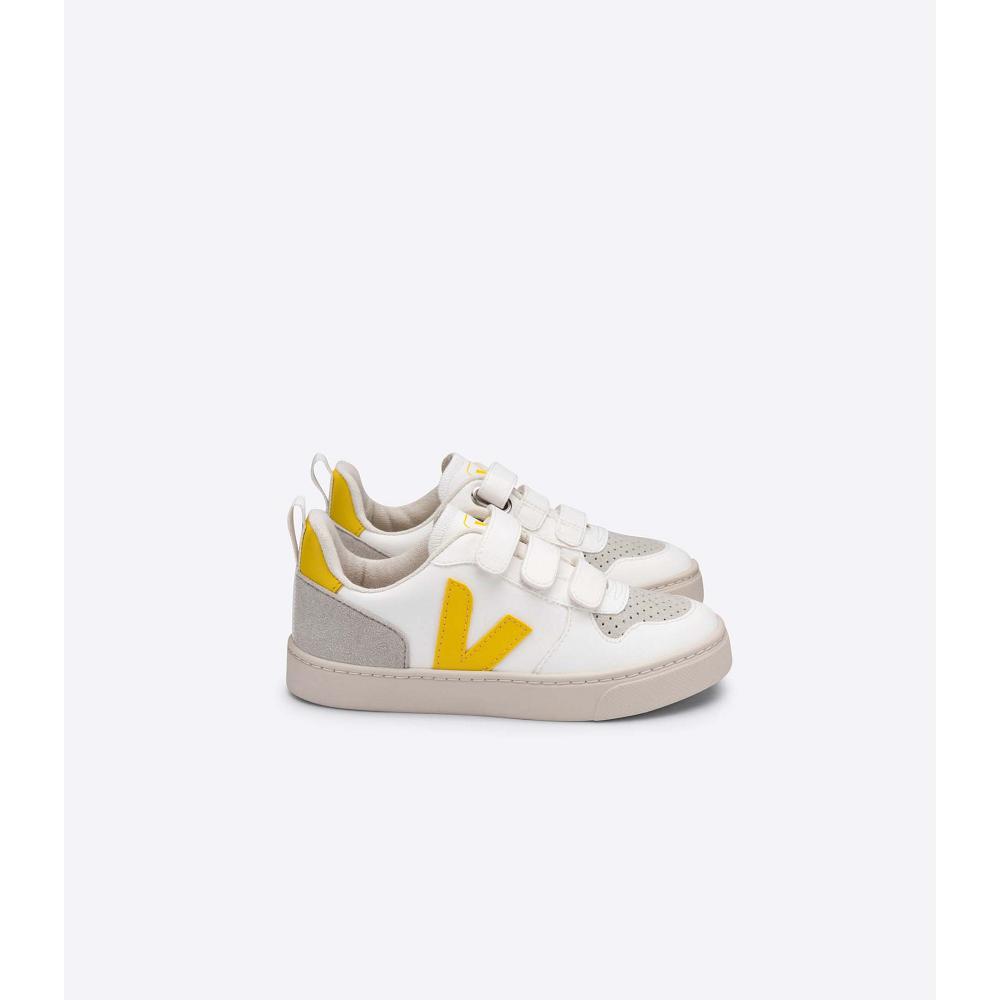 Veja V-10 CWL Tornacipő Gyerek White/Yellow | HU 860AHK